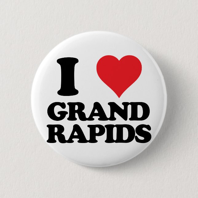 mig hjärta och kärlek Grand Rapids, michigan Knapp (Framsida)
