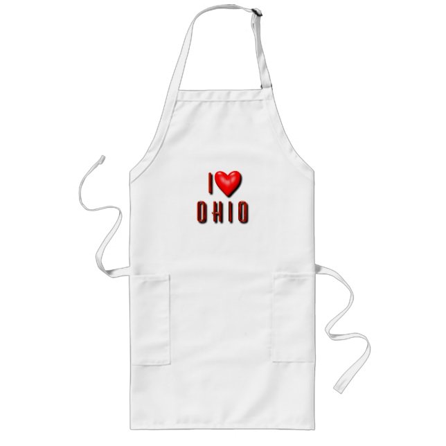 Mig hjärta Ohio Långt Förkläde (Framsidan)