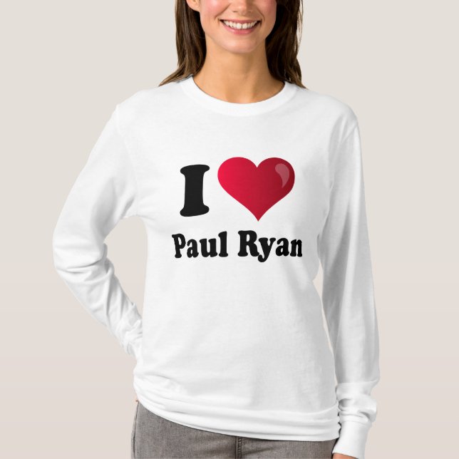 Mig hjärta Paul Ryan T Shirt (Framsida)