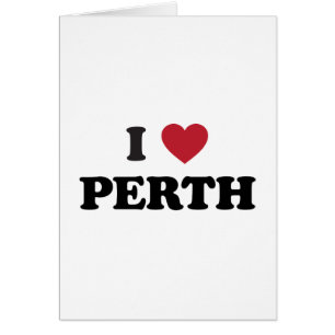Mig hjärta Perth Australien Hälsningskort