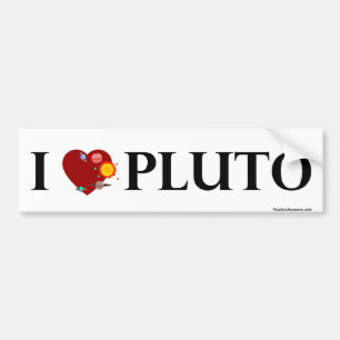 Mig (hjärta) Pluto Bildekal