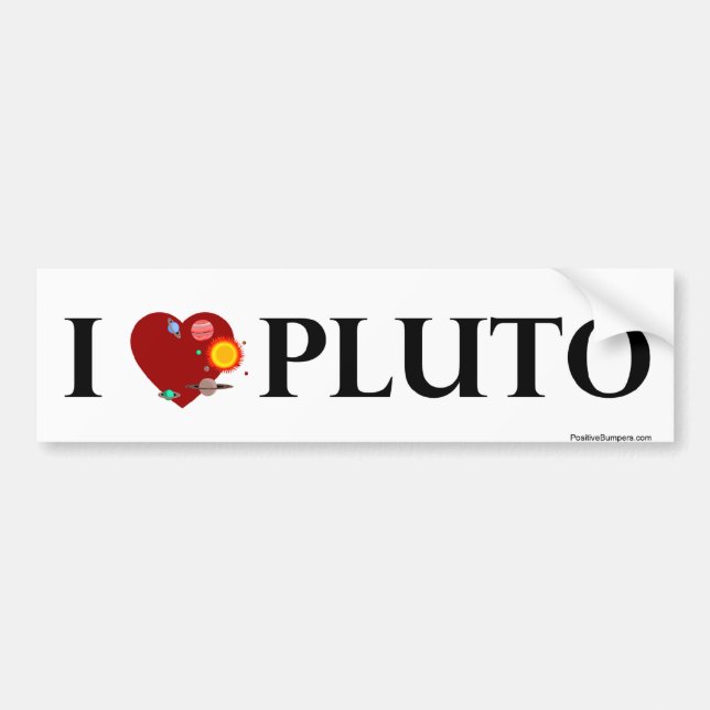 Mig (hjärta) Pluto Bildekal (Framsidan)