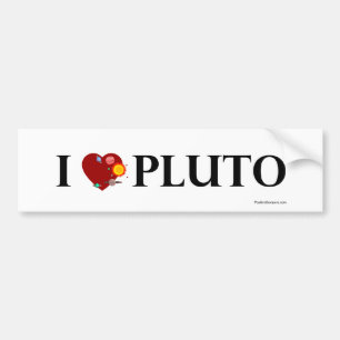 Mig hjärta Pluto Bildekal