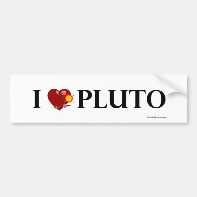 Mig hjärta Pluto Bildekal (Framsidan)