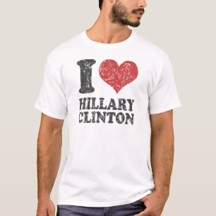 Mig hjärta Retro Hillary Clinton T Shirt