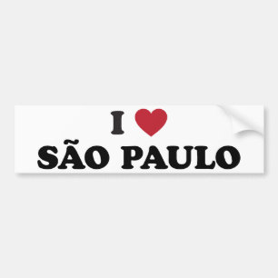 Mig hjärta Sao Paulo Brasilien Bildekal