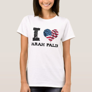 Mig hjärta Sarah Palin (US-flagga) Tröja