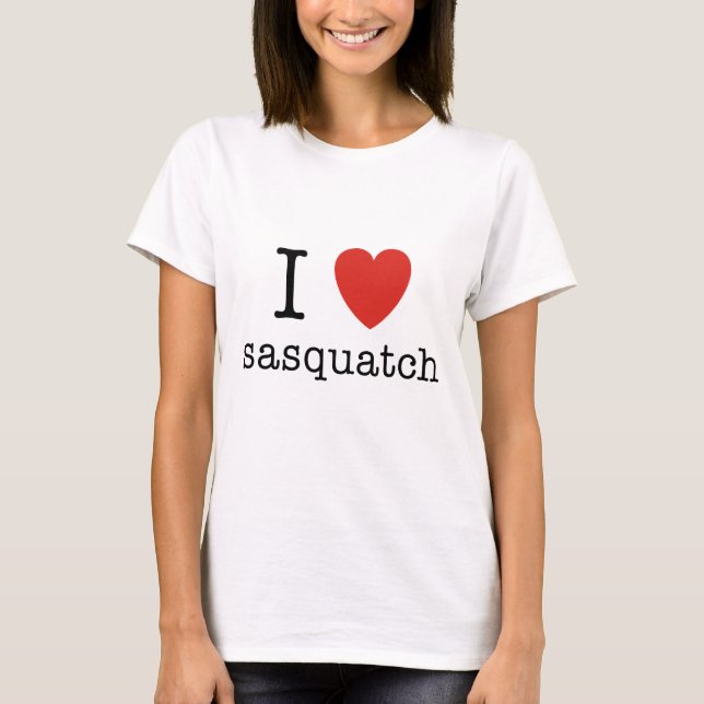 Mig hjärta Sasquatch Tee Shirt (Framsida)