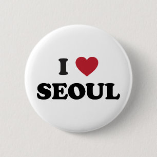 Mig hjärta Seoul Sydkorea Knapp