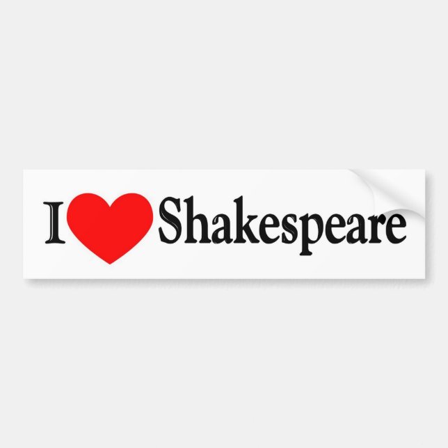 Mig hjärta Shakespeare Bildekal (Framsidan)