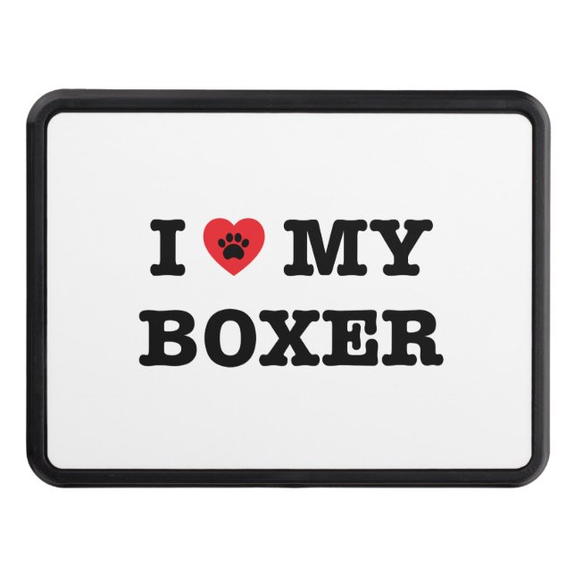 Mig hjärta som min boxaresläphake täcker dragkroksskydd (Framsidan)