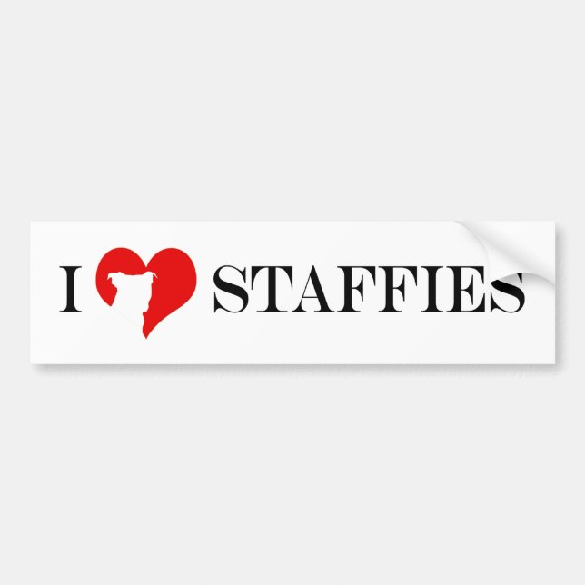 Mig hjärta Staffies - bildekal (Framsidan)