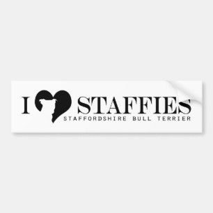 mig hjärta Staffies - bildekal med avelnamn