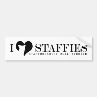 mig hjärta Staffies - bildekal med avelnamn