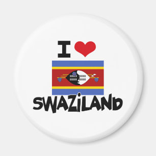 MIG HJÄRTA SWAZILAND MAGNET