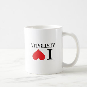 MIG HJÄRTA UPPOCHNERVÄNDA AUSTRALIEN - JAG ÄLSK KAFFEMUGG