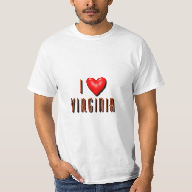 Mig hjärta Virginia T Shirt (Framsida)