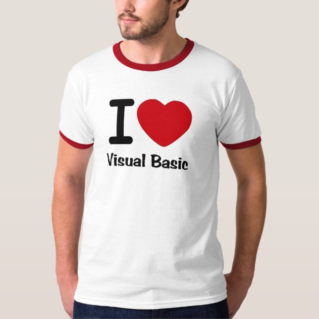 Mig hjärta Visual Basic Tee (Framsida)