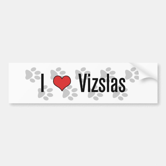 Mig (hjärta) Vizslas Bildekal (Framsidan)