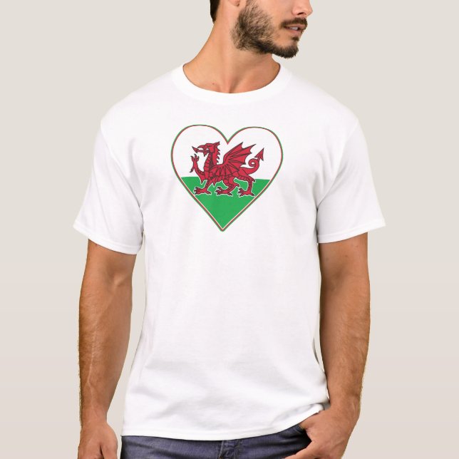 Mig hjärta Wales Tee Shirt (Framsida)