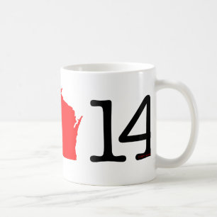 Mig hjärta Wisconsin 14 Kaffemugg