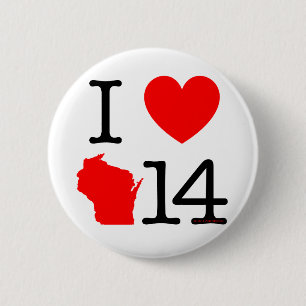Mig hjärta Wisconsin 14 Knapp