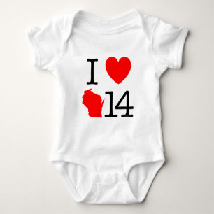 Mig hjärta Wisconsin 14 T-shirt