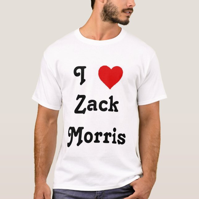Mig hjärta Zack Morris T-shirt (Framsida)