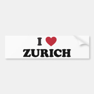 Mig hjärta Zurich Schweitz Bildekal