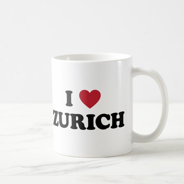 Mig hjärta Zurich Schweitz Kaffemugg (Höger)