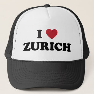 Mig hjärta Zurich Schweitz Truckerkeps