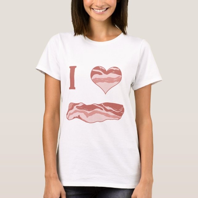 Mig hjärtabacon tee shirt (Framsida)