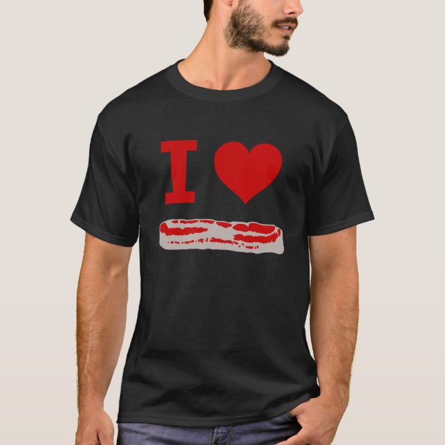 Mig hjärtabacon tee shirt (Framsida)