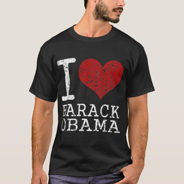 Mig hjärtaBarack Obama t skjorta Tee Shirt (Framsida)