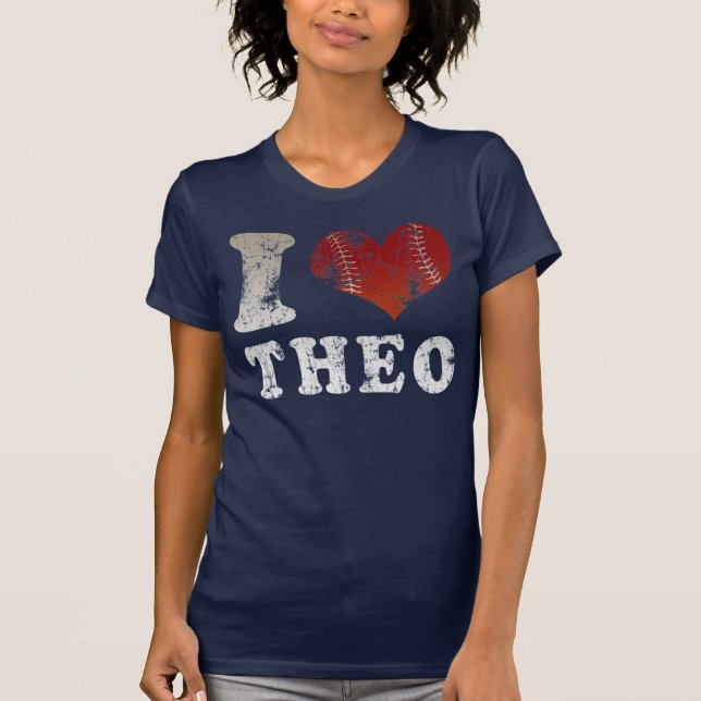 Mig hjärtabaseballTheo t skjorta T-shirt (Framsida)