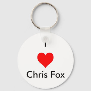 Mig hjärtaChris räv Keychain [vit; Stil 2] Nyckelring