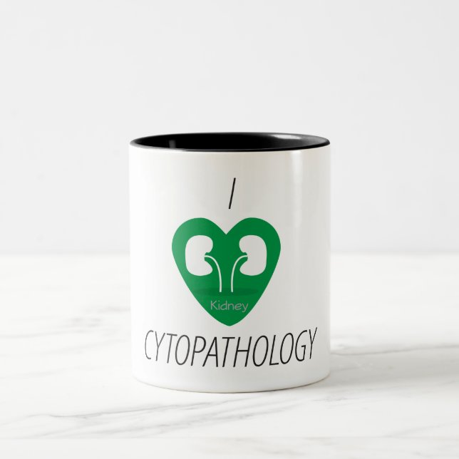 Mig hjärtacytopathology - njure Två-Tonad mugg (Center)