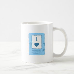 mig hjärtaebooks (blått) kaffemugg