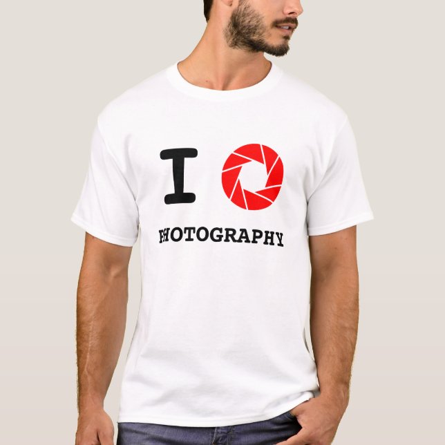 Mig hjärtafotografiskjorta tee shirt (Framsida)