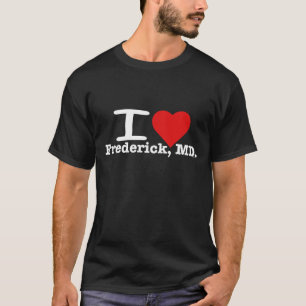 Mig hjärtaFrederick manar mörk skjorta för Tee