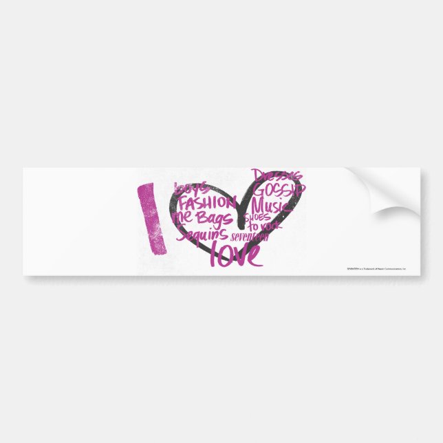 Mig hjärtagrafittililor bildekal (Framsidan)