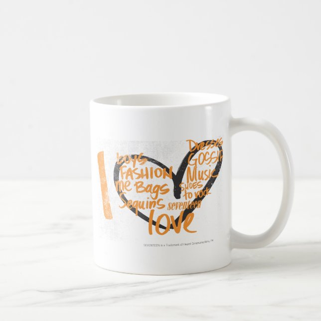 Mig hjärtagrafittiorange kaffemugg (Höger)