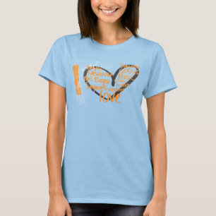 Mig hjärtagrafittiorange tee shirt