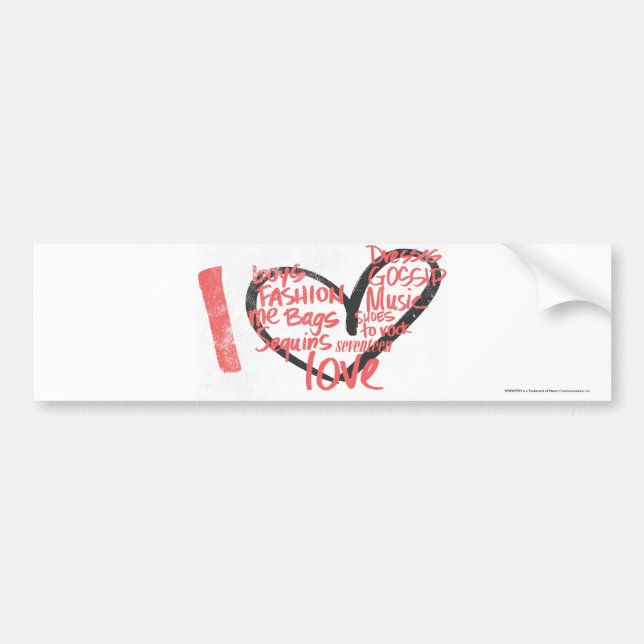 Mig hjärtagrafittirosor bildekal (Framsidan)