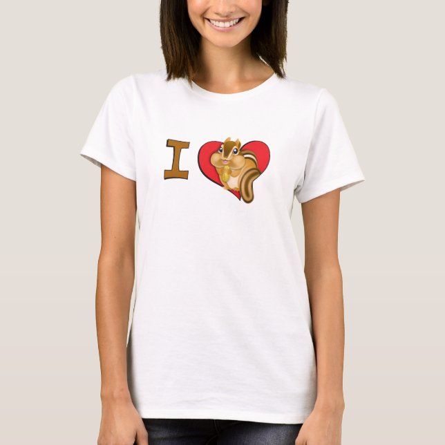 Mig hjärtajordekorrar tee shirt (Framsida)