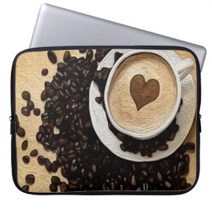 Mig hjärtakaffe laptop sleeve