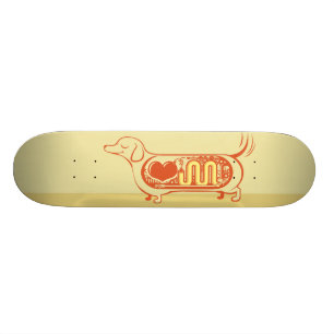 Mig hjärtakorvhundar mini skateboard bräda 18,5 cm
