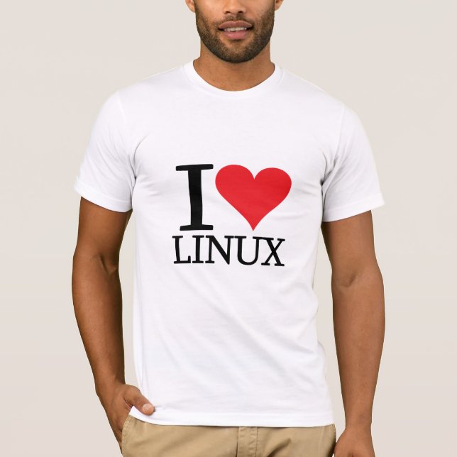 Mig hjärtaLinux Tee Shirt (Framsida)