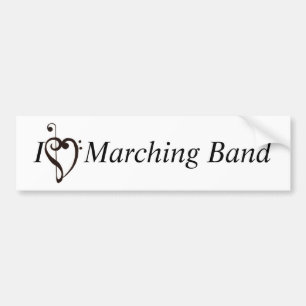 Mig hjärtamarschmusikband bildekal