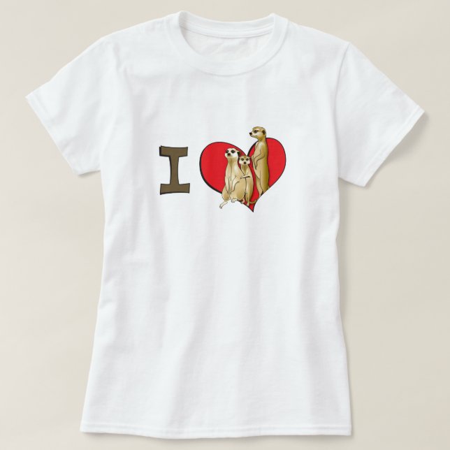 Mig hjärtameerkats t shirt (Design framsida)
